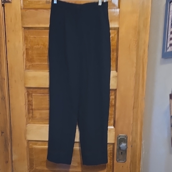 Karen Scott Pants - Karen Scott Black Relaxed Fit Trousers 6P